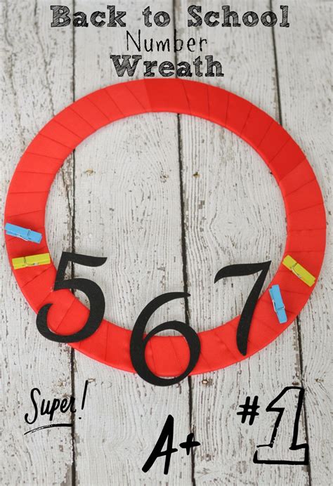 Back To School Wreath With Numbers My Suburban Kitchen
