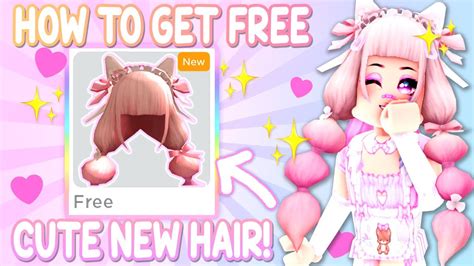 Get This Free Pink Ugc Hair Now 🌷🎀roblox Free Accessory Event Youtube