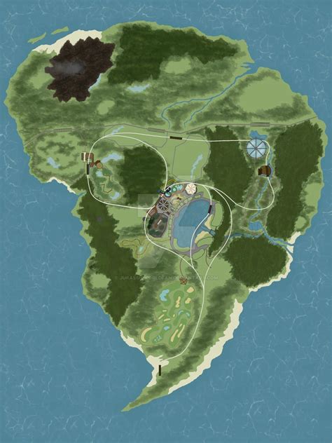 Jurassic World Map Updated By Jurassicworldfan On Deviantart Jurassic Park World Jurassic