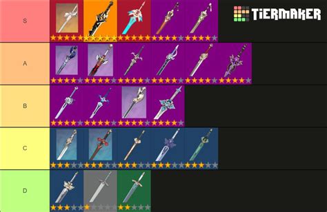 Bow, catalyst, claymore, polearm and sword are the choices. Best Sword in Genshin Impact Tier List - zilliongamer