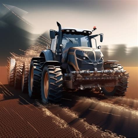 Premium Ai Image A Tractor With The Word Tractor On It