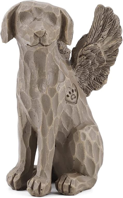 Actlati Dog Angel Figurine Of Friendship Hand Carved Dog Angel Pet