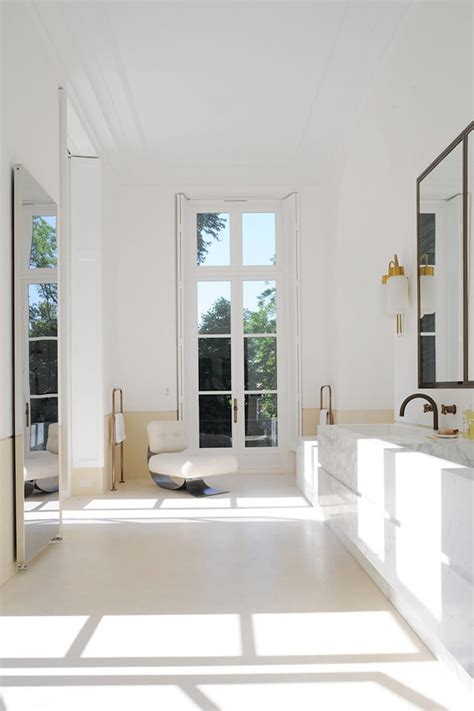 Parisian Apartment Joseph Dirand Est Living Contemporary Bathroom