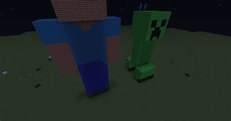 Steve And Creeper Minecraft Project