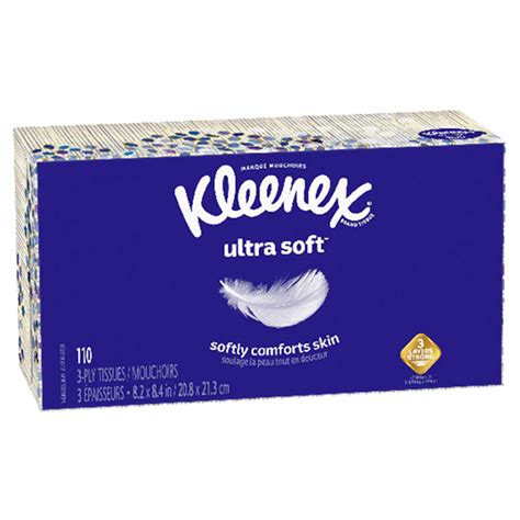 Kleenex Ultra Soft Facial Tissues 1 Rectangular Box 110 Tissues