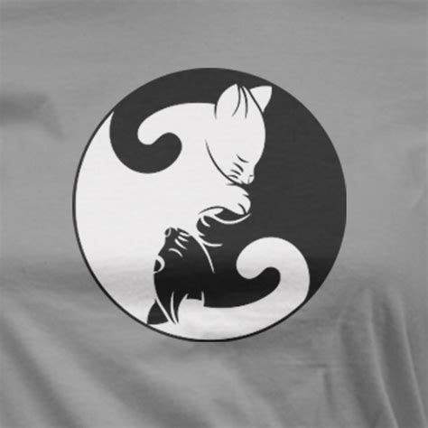 Womens Novelty T Shirts Kitty Yin Yang Guerrilla Tees