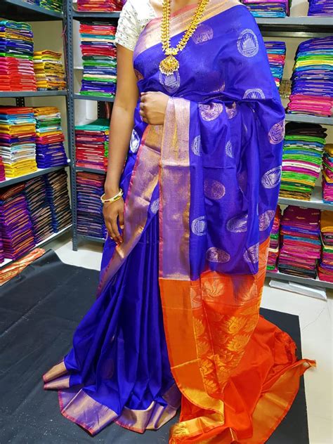 Uppada Silk Saree Uppada Silk Saree With Blouse Blue Soft Etsy Uppada Pattu Sarees Saree
