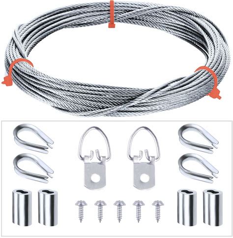 Picture Hanging Kit 7x7 Stainless Steel Wire Rope And Fittings Supports