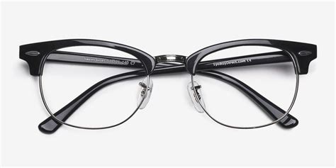 Sweet Janet Browline Black Silver Frame Eyeglasses Eyebuydirect