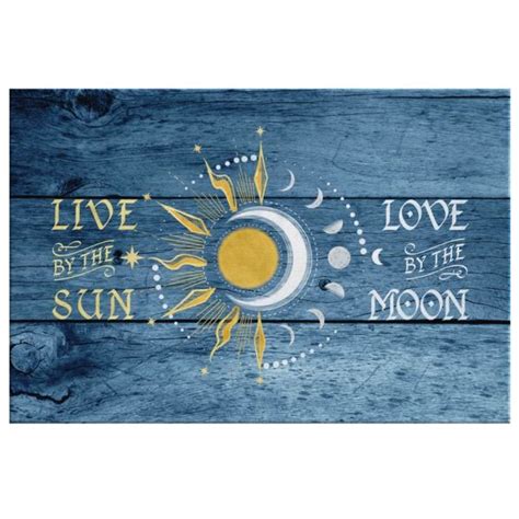 Live By The Sun Love By The Moon Premium Rustic Canvas Moon Art Disney Canvas Paintings