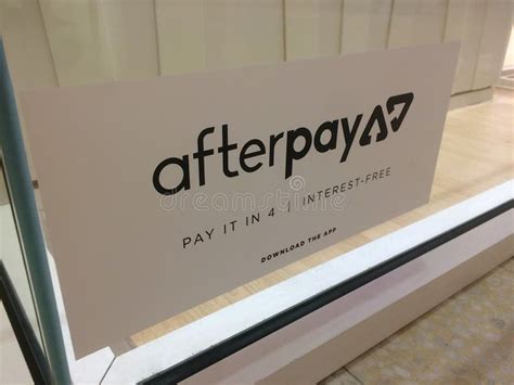 Afterpay Buy Now Pay Later Sticker Editorial Stock Image Image Of
