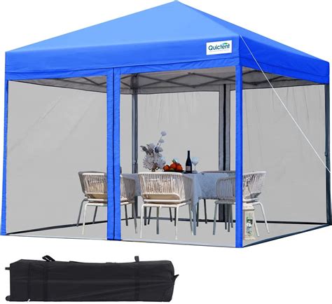 Quictent 10x10 Ez Pop Up Canopy Tent With Netting Screen House Mesh