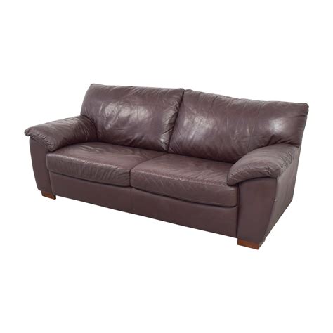 87 Off Ikea Ikea Vreta Brown Leather Two Cushion Sofa Sofas