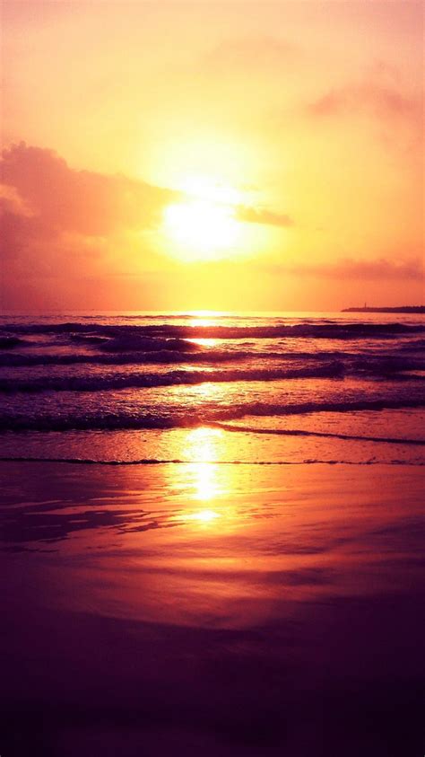 Free Download Setting Sun Ocean Beach Iphone 6 Wallpaper Ipod Wallpaper