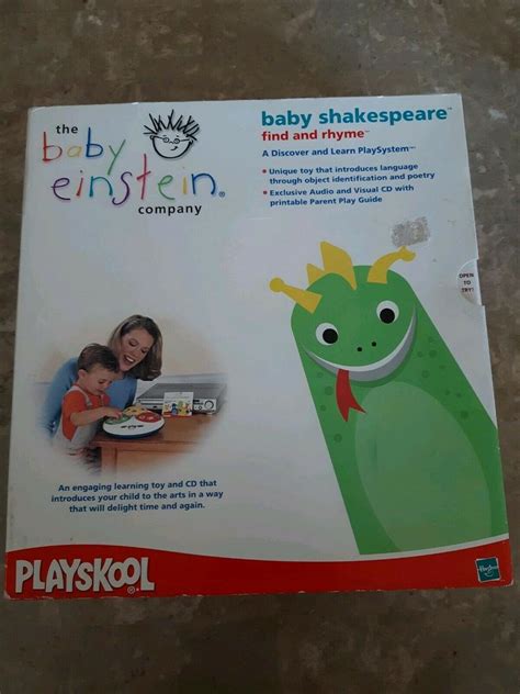 Baby Einstein Baby Shakespeare Find And Rhyme Playskool Hasbro Toy
