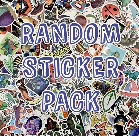 Random Sticker Pack Boys 1020 X Vinyl Adhesive Sticker Etsy