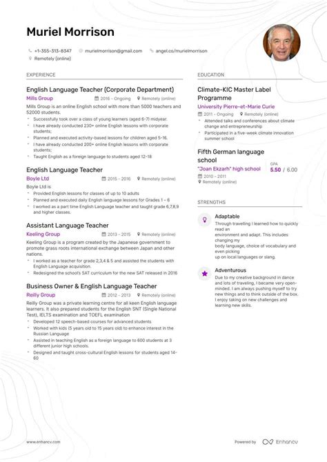 The worst response your resume could. Top Language Teacher Resume Examples & Samples for 2020 | Enhancv.com