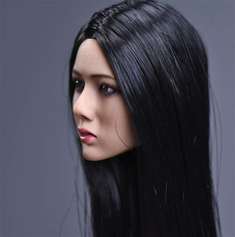 Asian Beauty Lady Head Black Long Hair For Suntan Phicen Kumik Us