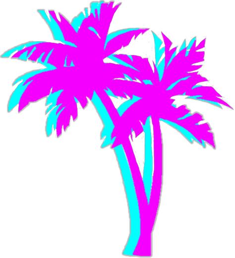 Bright Colorful Neon Aesthetic Tumblr Vaporwave Vaporwave Palm Tree