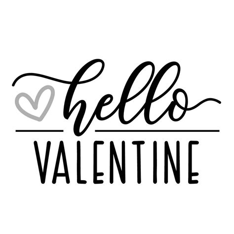 Hello Valentine SVG Downloadable Valentine's Day - Etsy