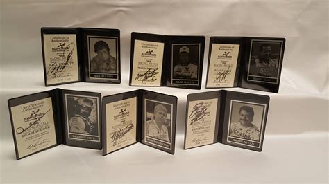 Number cards are square images that replicate the door and roof of each paint scheme for all drivers, great for profile pictures and more! Racing Metals Silver Edition Cards NASCAR Autographed Matched Number Set Elliott Petty Waltrip ...