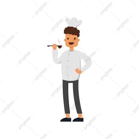Cartoon Character Illustration Vector Design Images Chef With Activity