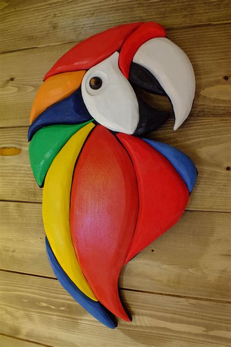 Home And Living Beautifully Hand Crafted 3 Dimensional Intarsia Wood Art