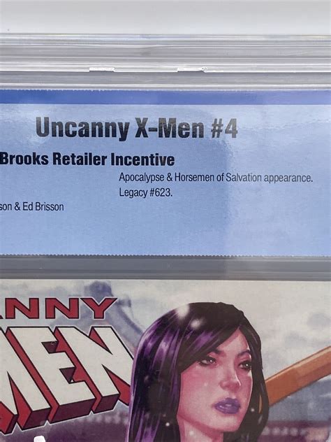 Uncanny X Men 4 Variant 98 Cbcs Mark Brooks Sexy Psylocke 2019 1100