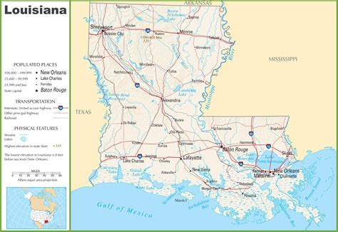 Louisiana Highway Map