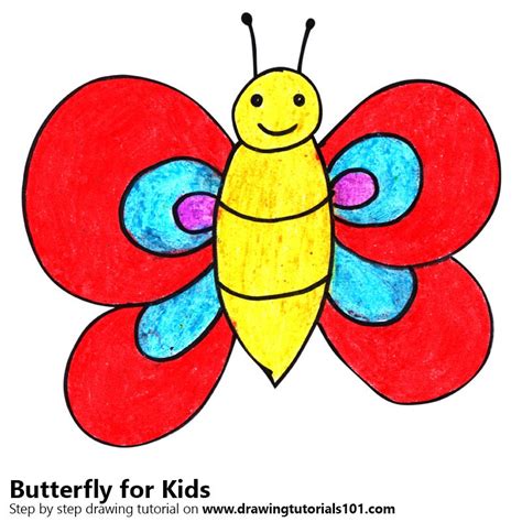 How To Draw A Butterfly For Kids