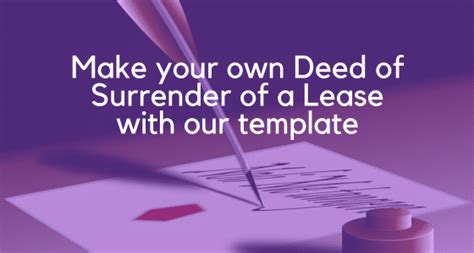 Deed Of Surrender Of A Lease Template Legalo Uk