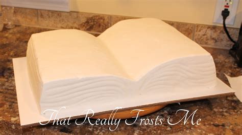 Frosted The Cake With Buttercream And Smoothed Viva Towel Open Book