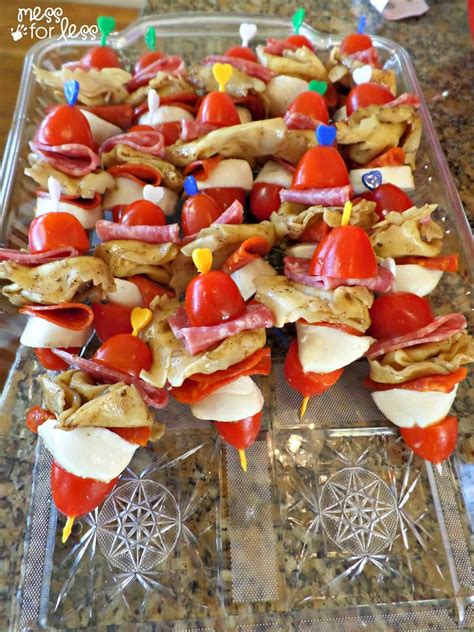 Italian Appetizers Tortellini Salad Skewers Mess For Less