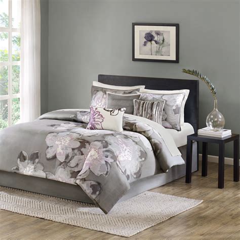 Light grey comforter sets are among the greatest thing that ever happen to the bedroom. Madison Classics Jasmine 7 Piece Comforter Set