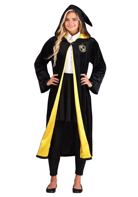 Deluxe Harry Potter Plus Size Hufflepuff Robe Costume For Adults