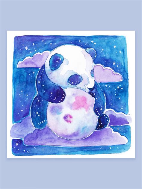 Galaxy Panda • Art Print Cissys Art Café Panda Art Cute Panda