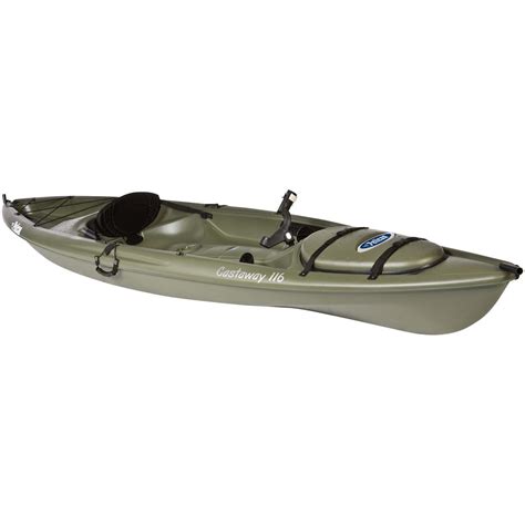 Pelican Castaway 116 Kayak Khaki 206253 Canoes And Kayaks At