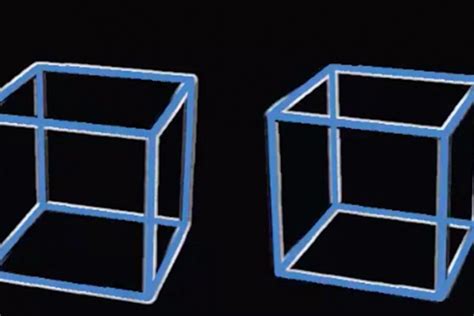 Incredible Optical Illusion That Makes Two Blue Boxes Appear To Rotate