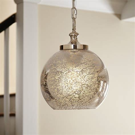 Adneta 1 Light Single Globe Pendant Mercury Glass Pendant Light