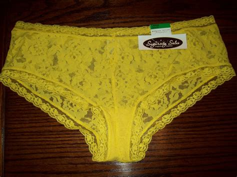 Nwt Morgan Taylor Stretch Lace Hipster Panties 41246 Canary Yellow S M