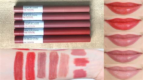 Maybelline Superstay Matte Ink Crayon Spiced Edition Lip Swatches