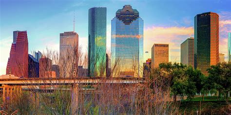Houston Texas Skyline Panoramic Cityscape Photograph By Gregory Ballos