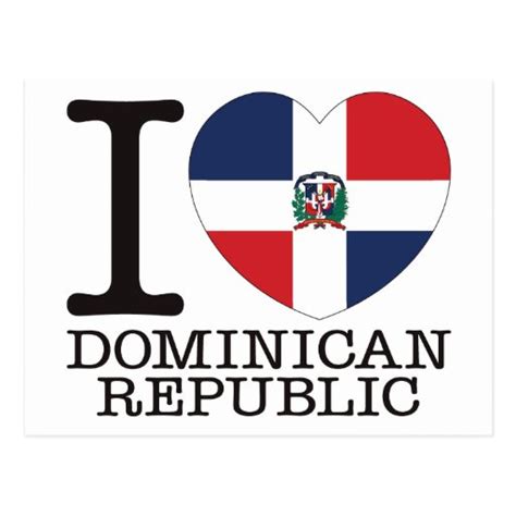 Dominican Republic Love V2 Postcard Zazzle
