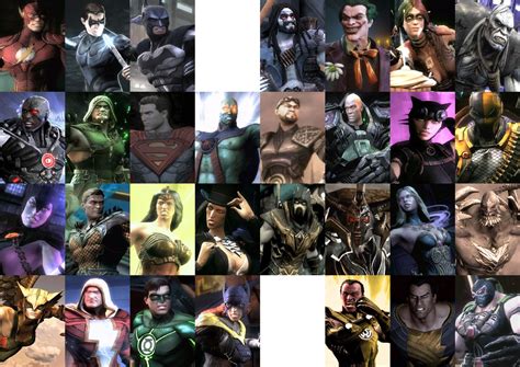 Dc Injustice Gods Among Us Characters By Mnstrfrc On Deviantart