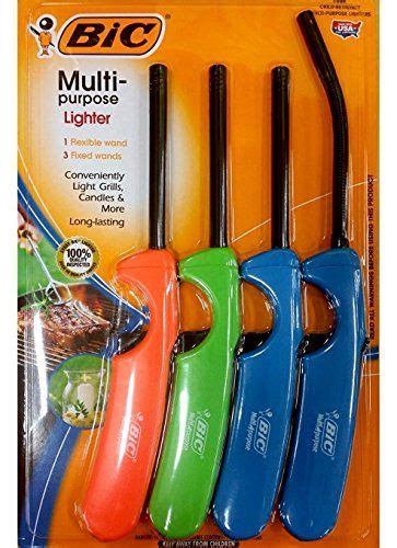 Bic Multi Purpose Lighter Classic And Flex Wand 4 Pack Bbq Lighter