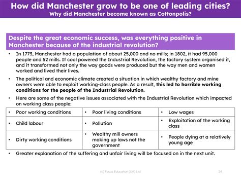 Negative Impact Of The Industrial Revolution On Manchester Info Sheet Rd Grade History