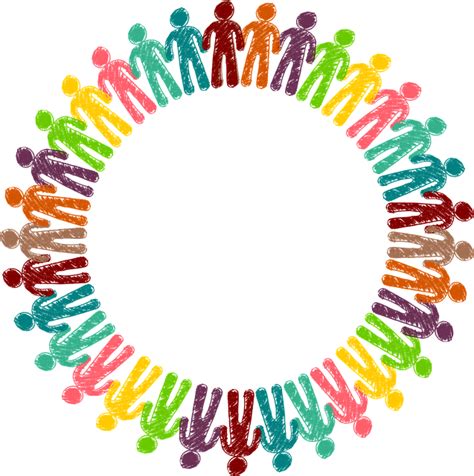 Menschen Menschenkette Kreis Kostenlose Vektorgrafik Auf Pixabay