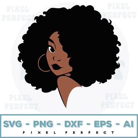Black Woman Svg Afro Woman Svg Svg Cutting File Eps Dxf P Inspire