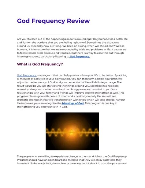 Ppt God Frequency Review Powerpoint Presentation Free Download Id