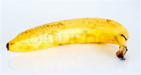 Frische Gelbe Banane Auf Einem Weißen Stock Bild Colourbox